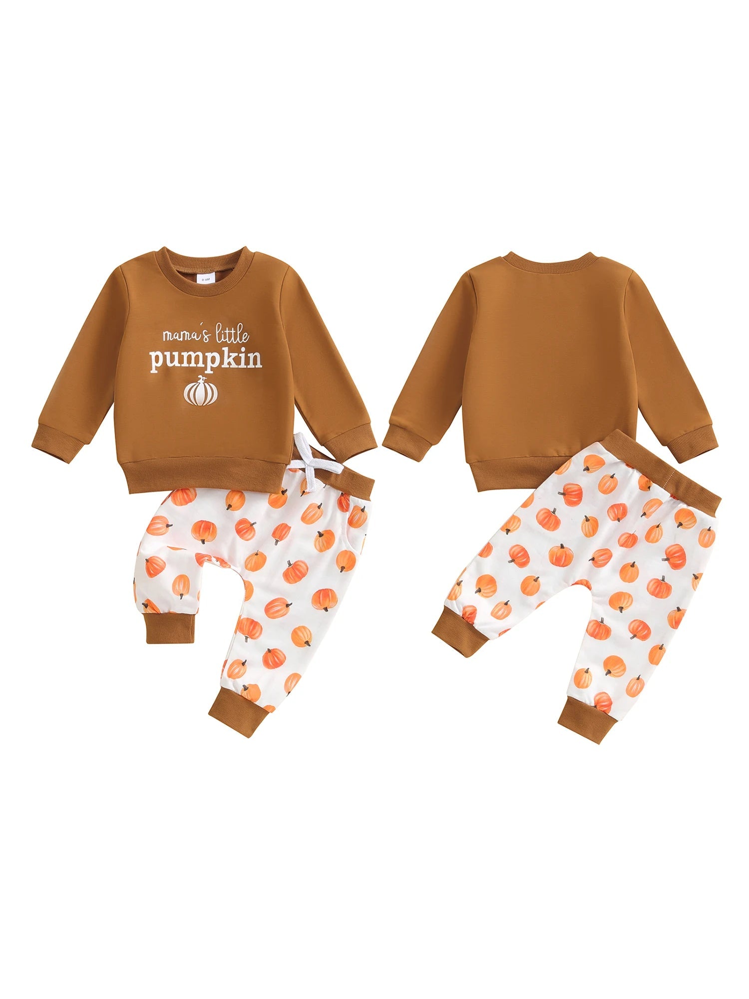 Baby/Toddler Long Sleeve Pumpkin 2 - Piece Outfit - silverfoxgoods